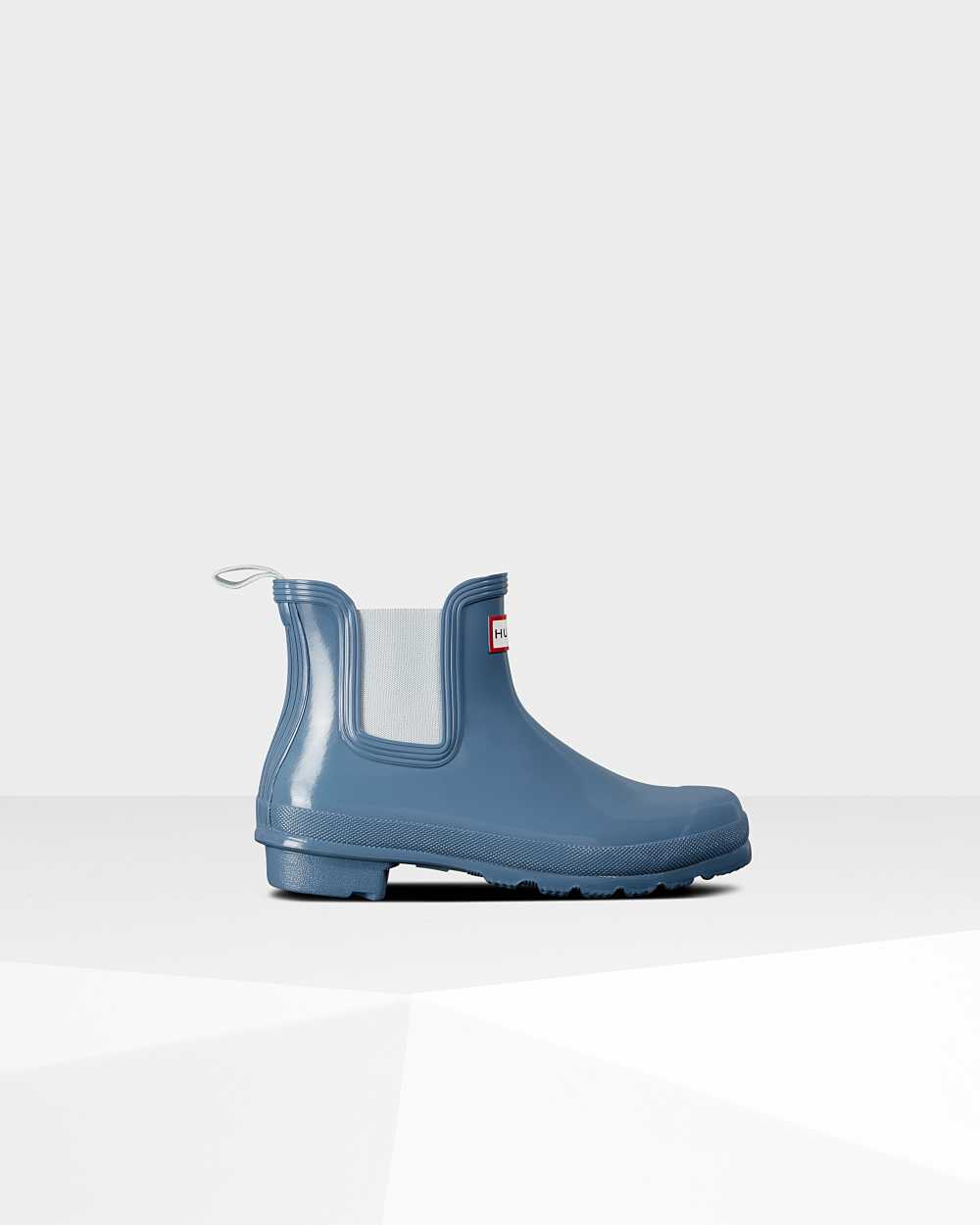 Hunter Original Gloss Women's Chelsea Boots NZ-47576N Blue